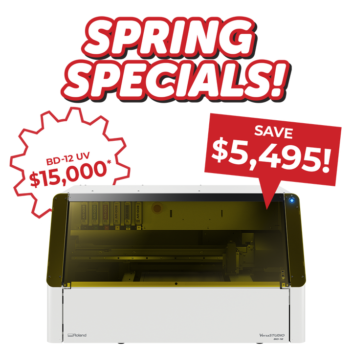 Roland DG BD-8 and BD12 desktop flatbed UV printer