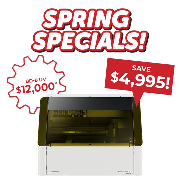 Roland DG BD-8 and BD12 desktop flatbed UV printer