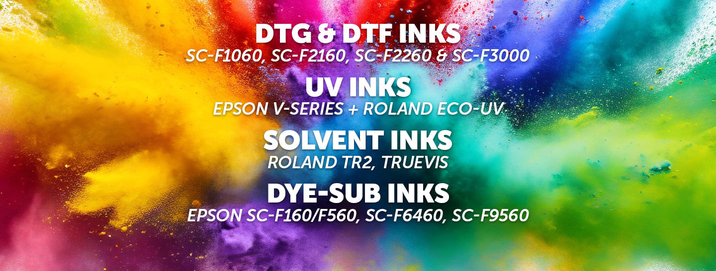 UV InksEpson V-Series + Roland ECO-UV 