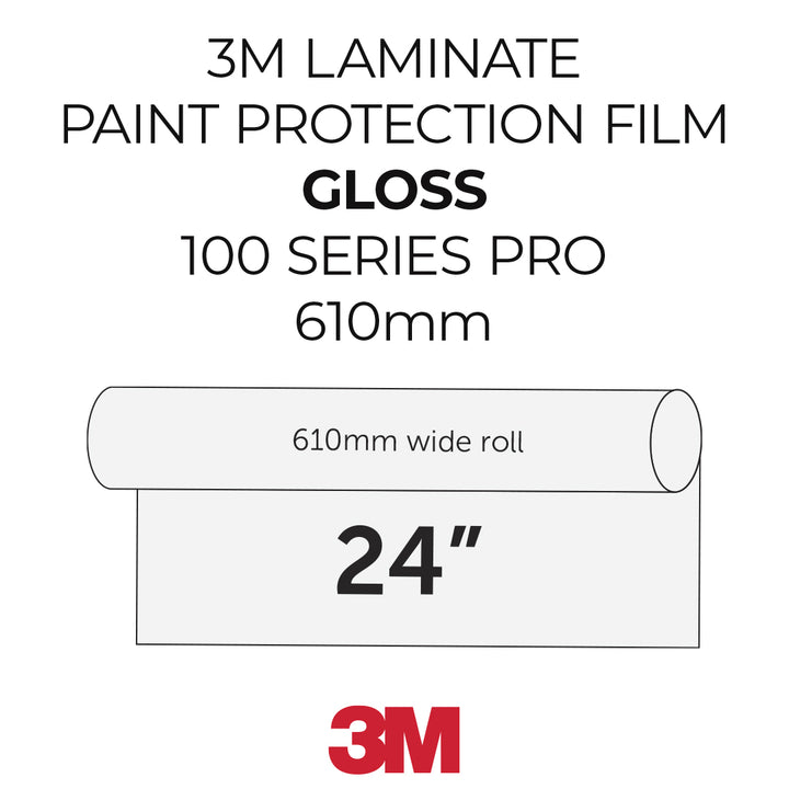 3M laminate paint protection film 200 Series Pro with a 610mm wide roll on a white background