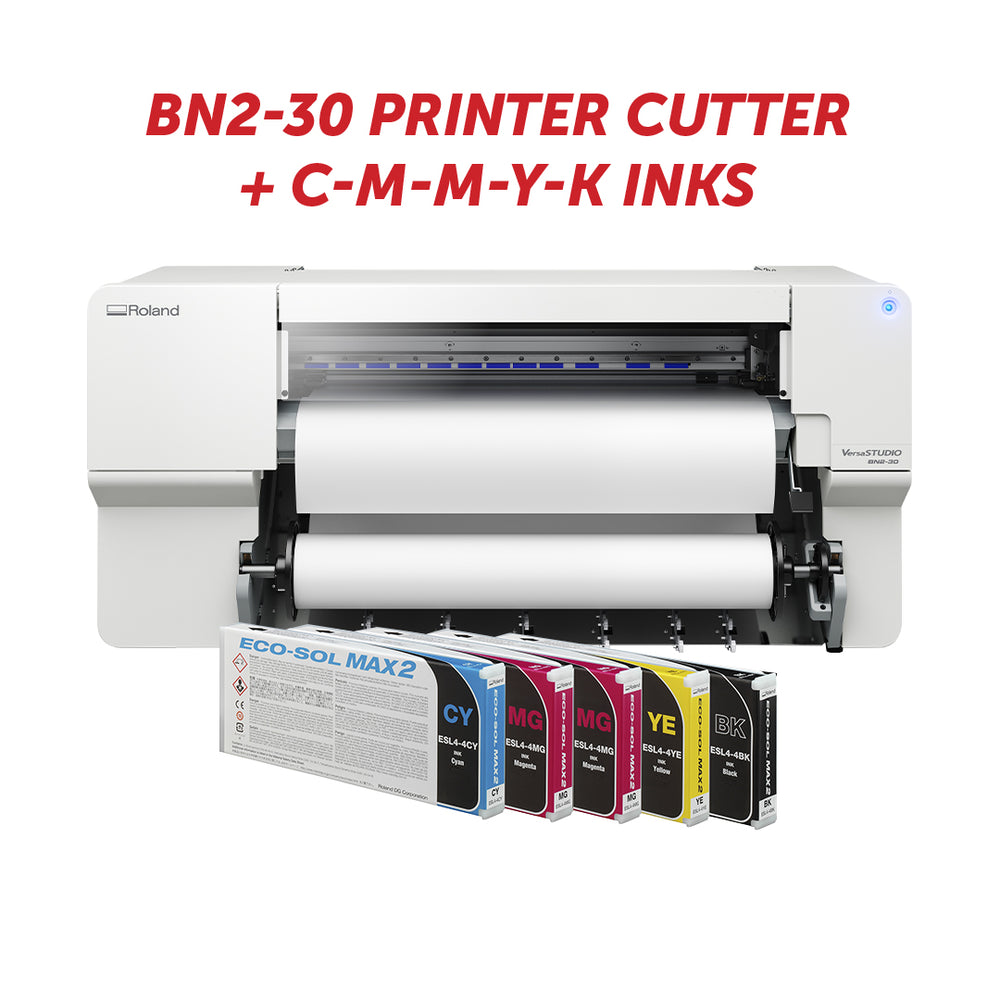 Roland DG BN2-30 Printer Cutter PLUS Cyan Magenta Magenta Yellow K Black Inks 