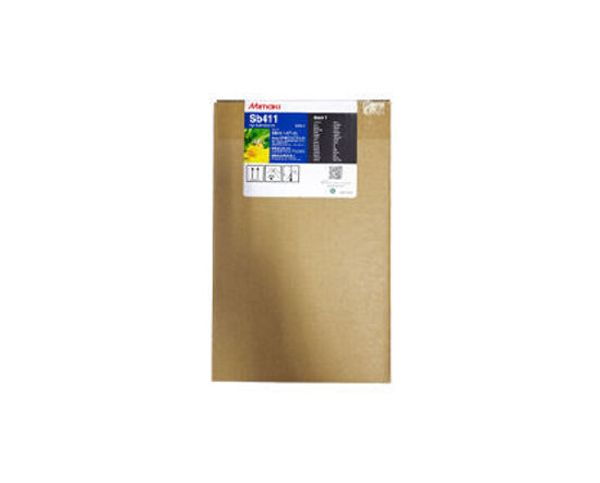 A brown cardboard box of Mimaki SB411  Black dye sublimation ink, shown against a plain white background.