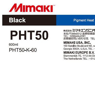 Mimaki PHT50 black pigment heat transfer ink label