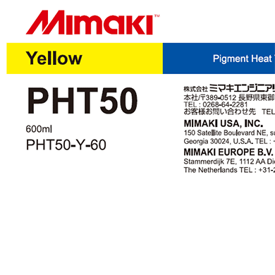 Mimaki yellow pigment heat transfer ink label