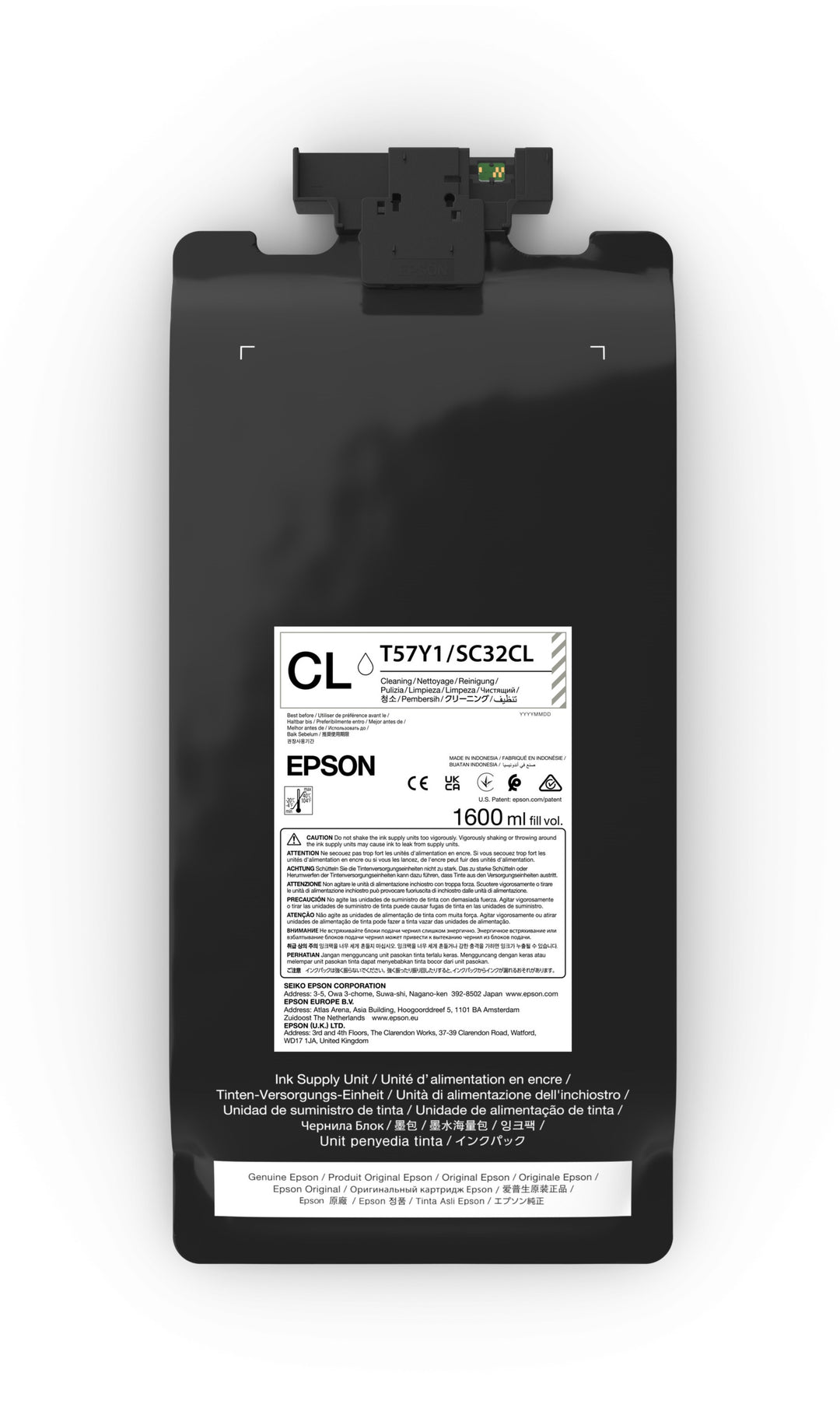 Epson Ultrachrome DF ink cartridge with label on a white background