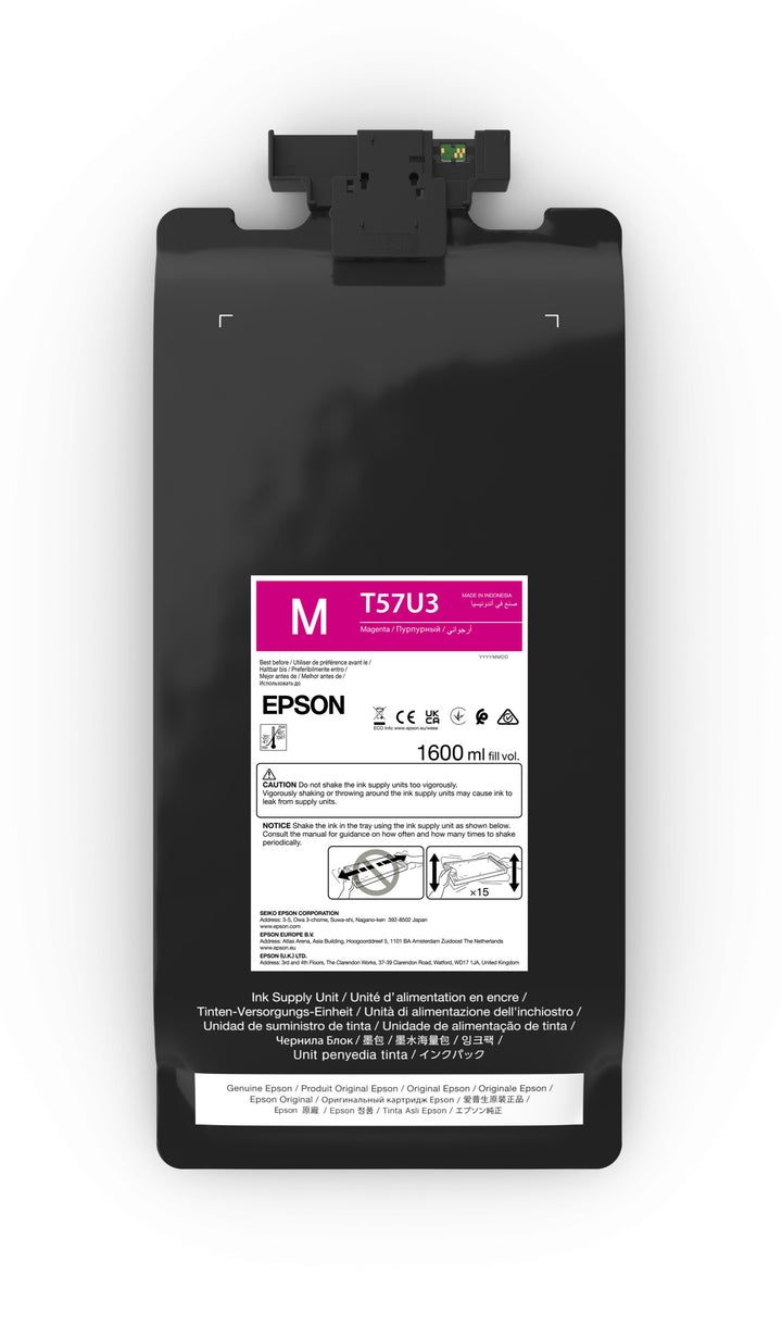 Epson Ultrachrome DF ink cartridge with label on a white background