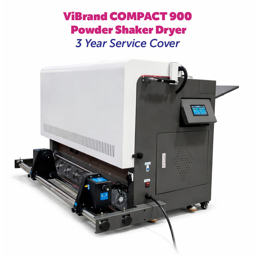 ViBrand COMPACT 900 Powder Shaker Dryer with service cover on a white background