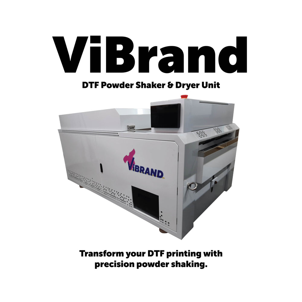 DTF Powder Shaker & Dryer Unit with ViBrand logo on a white background