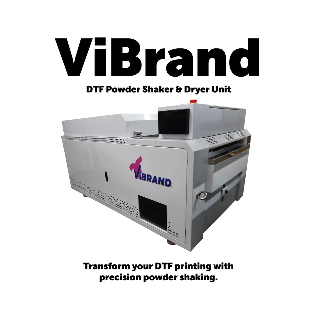 DTF Powder Shaker & Dryer Unit with ViBrand logo on a white background