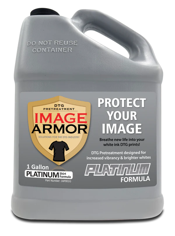 NEW And Improved Image Armor Platinum Pre Treatment for Mid Dark to Black Garments