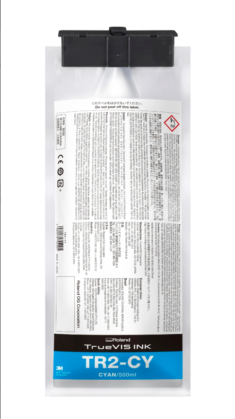 Roland DG TrueVIS TR2 Ink for SG and VG Series in Cyan 500ml