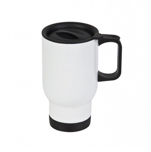 Travel Coffee Mug Aluminium White 17oz
