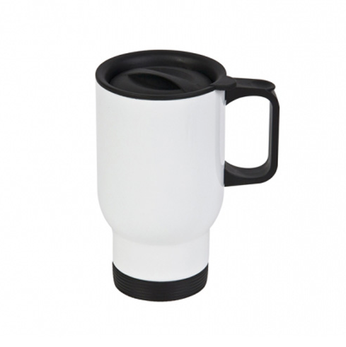 White Travel Mug for dye sublimation
